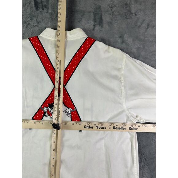 Vintage 1997 Betty Boop Shirt M White Button Up Suspenders Print MGM Grand RARE - Picture 11 of 13